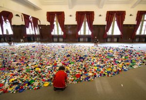 Choi Jeong Hwa, 'The Mandala of Flowers' 2014 / Plastic container lids / Courtesy: The artist